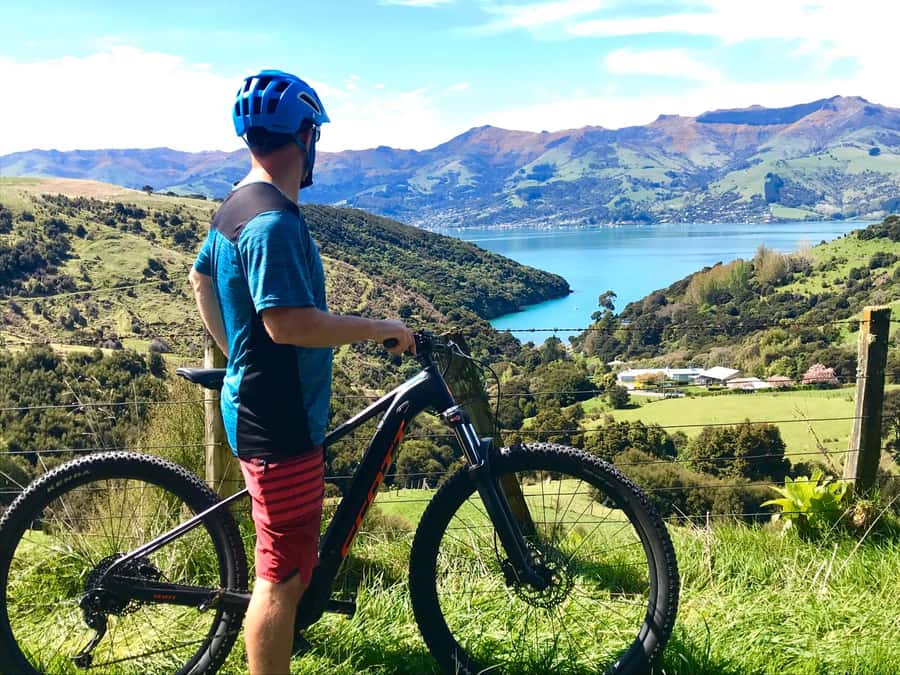Akaroa: Guided Electric Mountain Bike Tour-Lava Loop - The crater-rim views