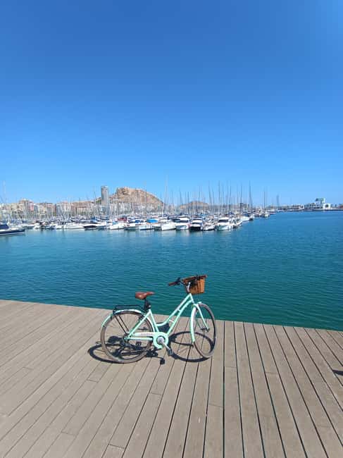 Alicante City Bike Tour. Only Small groups - Cycling toward the port and La Explanada