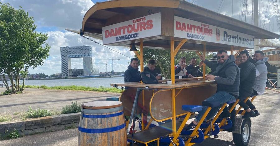 Amsterdam: The Original BUBBLES & BIKE Private Prosecco Tour - The starting point near Sloterdijk
