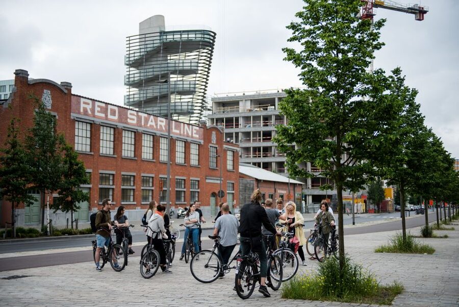 Antwerp: Guided Bike Tour - Park Spoor Noord and a newer Antwerp