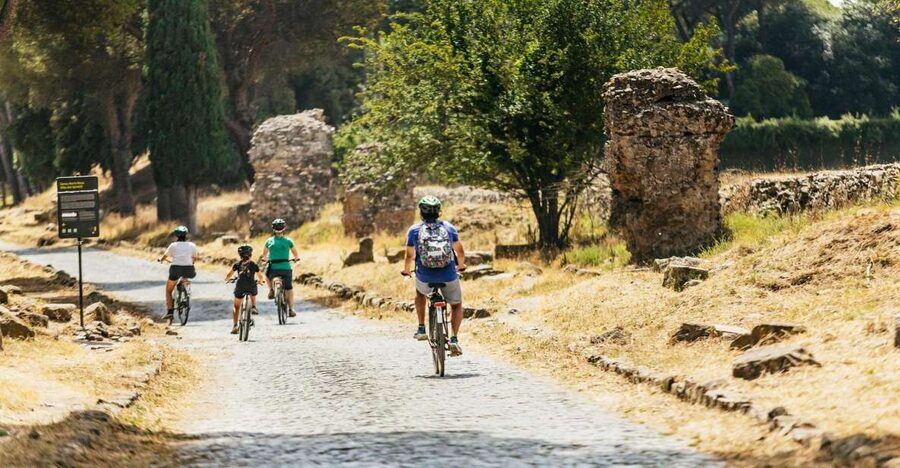 Appia Antica & Aqueducts e-Bike Tour - Official Provider - Domine Quo Vadis Church and the first ancient stones