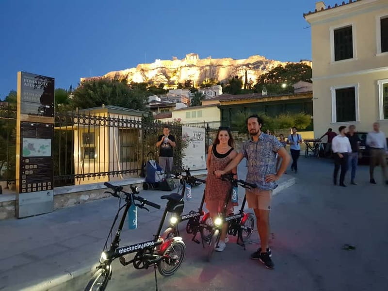 Athens: Discover the City Electric Bike Night Tour - Areopagus Hill and the best city view
