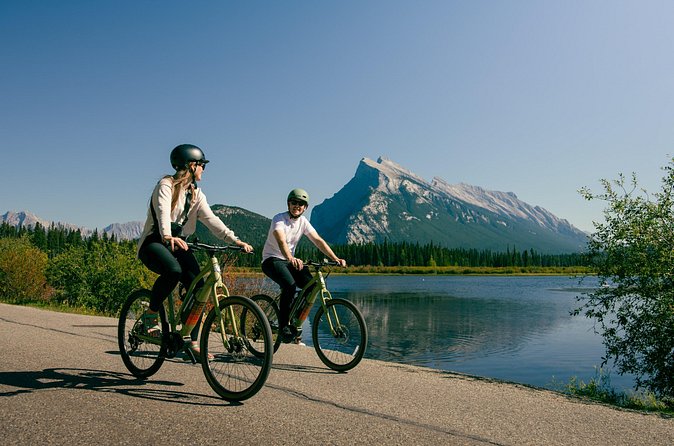 Banff Nature E-bike Tour - Crossing Nancy Pauw Bridge