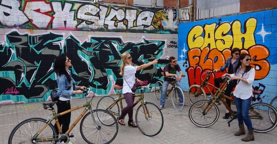 Barcelona: 3.5-Hour Street Art Tour by Bamboo Bike - Riding from the center toward Poblenou