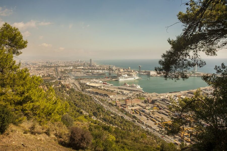 Barcelona: E-Bike Tour with Montjuic Cable Car & Boat Ride - Cycling past the Olympic Ring