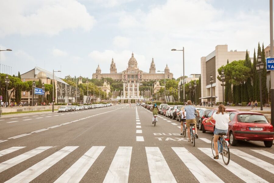 Barcelona Montjuic Three-Hour Bike Tour - Miramar delivers the big view