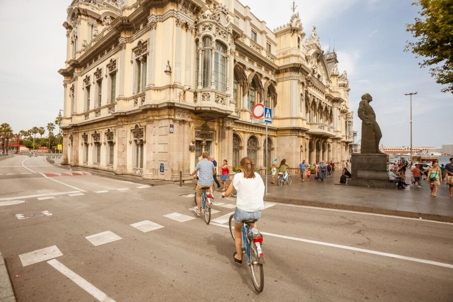 Barcelona Montjuic Three-Hour Bike Tour - Starting beside the port