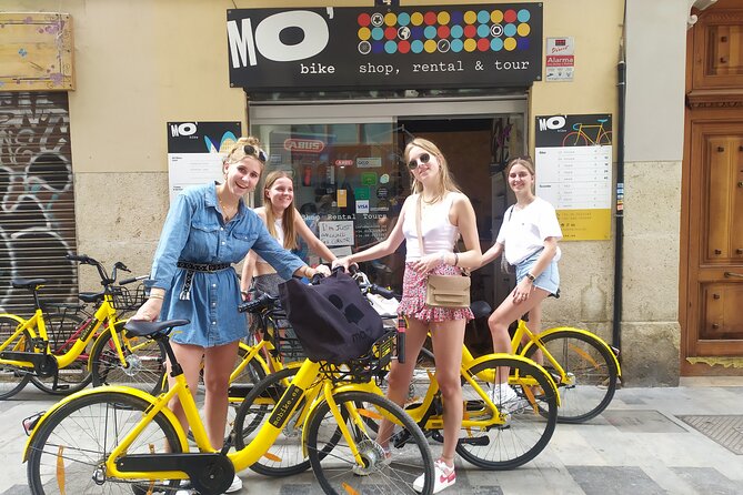 Bicycle Rental City Center - Picking up the bicycle on Carrer del Músic Peydró