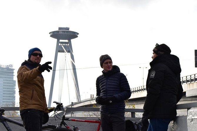 Bratislava Identity Bike Tour - The Sun Clock and Old Bridge