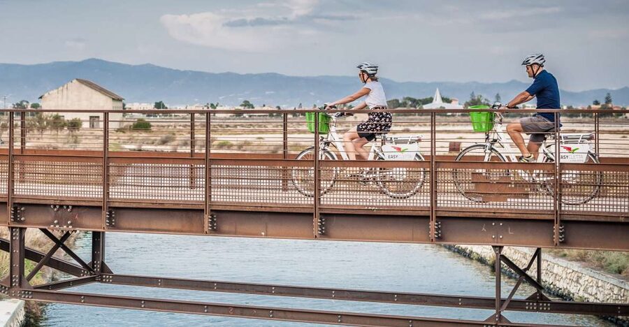 Cagliari E-Bike Tour: Canals & Flamingos at Molentargius - Following the Terramaini canal into Molentargius