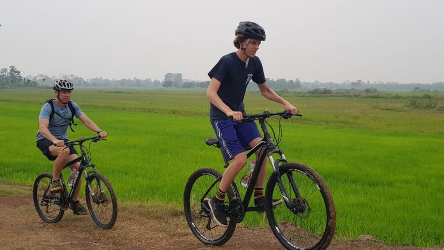 Cycling Sukhothai Full Day Countryside Tour - Dirt roads through rice paddies