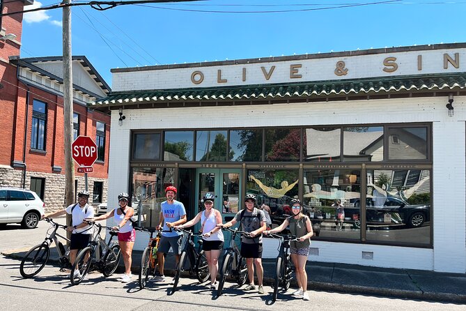 Downtown Nashville's Hidden Gems E-bike Tour - Across the Cumberland River on the pedestrian bridge