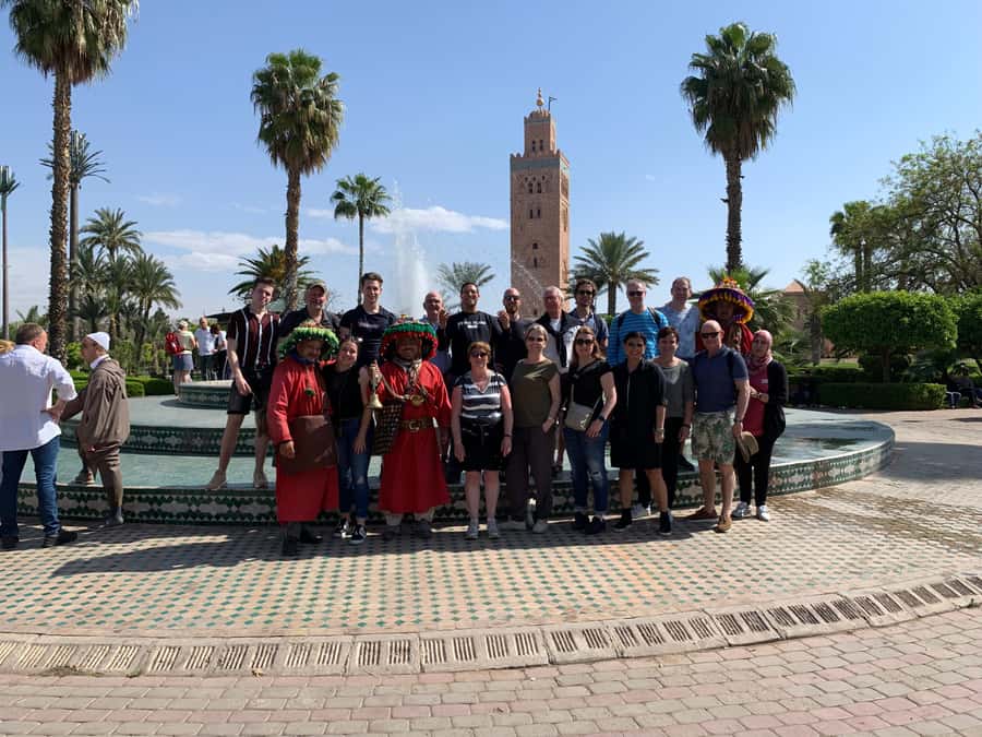 Dutch Bike Tour in Marrakech with Local Guide - Koutoubia Mosque and the city skyline