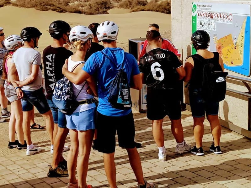 E-Bike CitySightseeing: Maspalomas, Playa Ingles, Meloneras - Maspalomas Dunes from the paved route