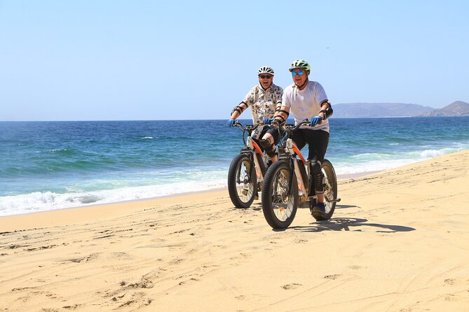 Electric Bike and Beach Camel Ride with Mexican Buffet Lunch - A quiet beach walk with the camels