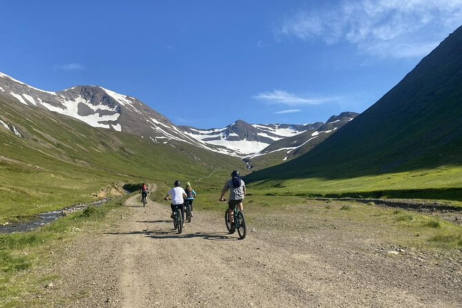 Electric Mountain biking tour in North Iceland - Riding into Siglufjörður’s northern hills