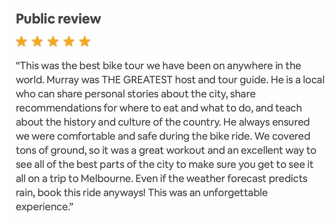 Famous Melbourne City Bike Tour - Price, timing, and who gets the best value
