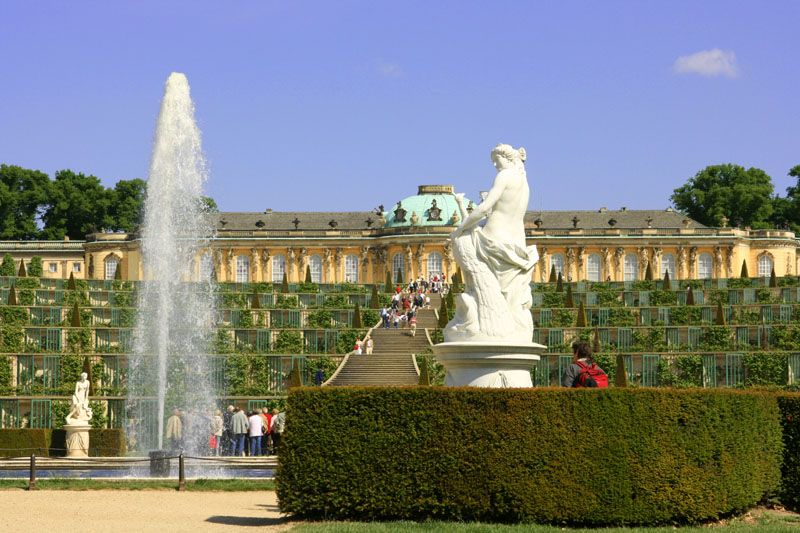 From Berlin: Gardens & Palaces of Potsdam Bike Tour - The New Palace and the scale of royal ambition
