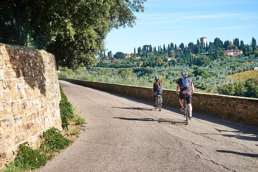From Florence: Tuscan Hills Biking with Farm Tour and Lunch - Leaving Florence by bicycle