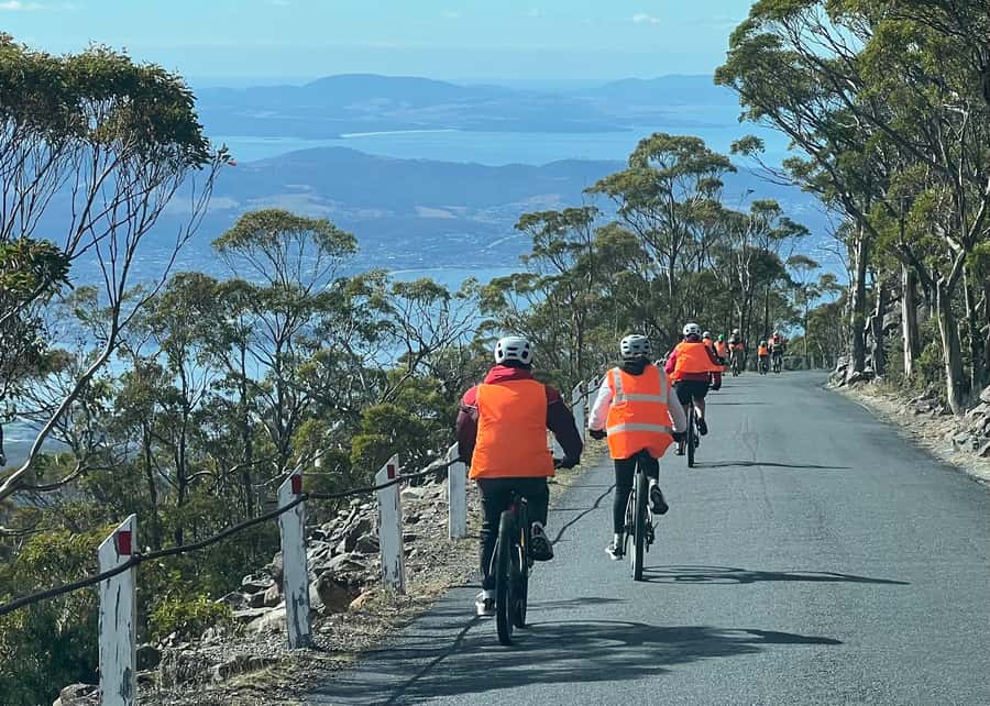 From Hobart: Mt Wellington Summit & Rainforest Bike Tour - Getting fitted for the first 6-kilometre descent
