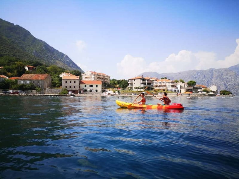 From Kotor: Boating, Kayaking, & Cycling Tour - Kayaking from Prčanj toward Kotor