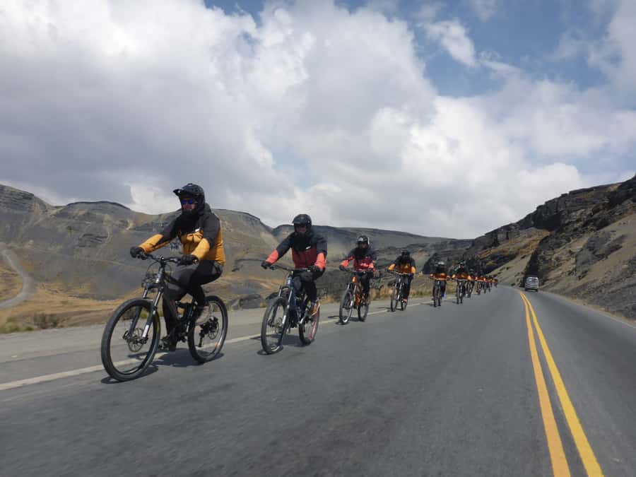 From La Paz: The World's Most Dangerous Road Biking Tour - Riding through mist, waterfalls, and changing weather