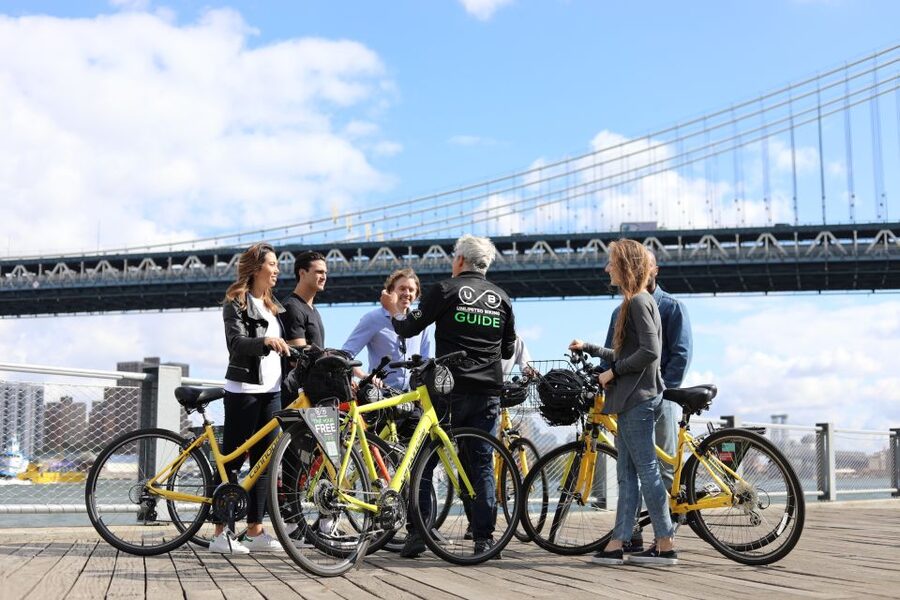 From Manhattan: 2-Hour Brooklyn Bridge Bike Tour - Crossing the Brooklyn Bridge above the traffic