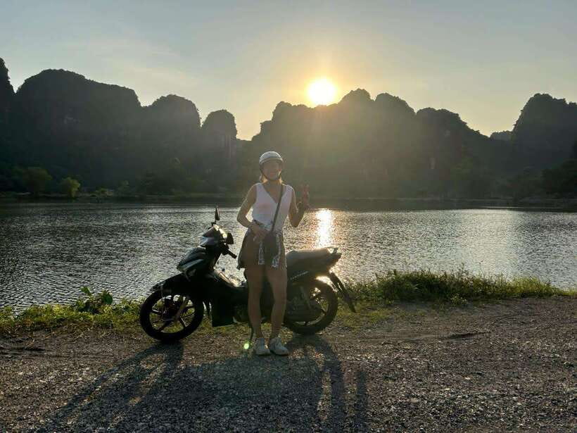 From Ninh Binh : Motobike Tour Trang An, Mua Cave 6-Hours - Riding from Ninh Binh through the countryside
