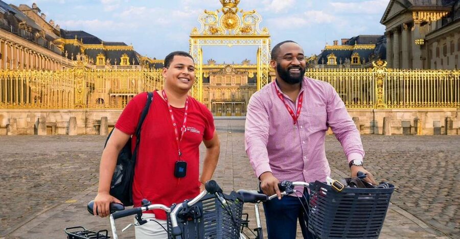 From Paris: Versailles Bike Tour with Gardens & Palace Entry - Cycling the royal grounds toward the Grand Canal