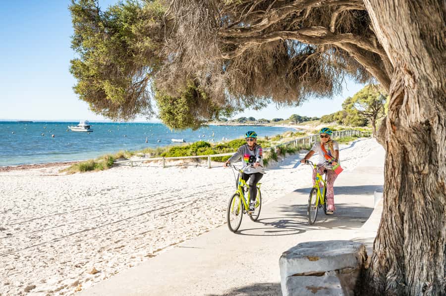 From Perth: Rottnest Island Full-Day Bike and Ferry Trip - Bays, beaches, and swimming stops