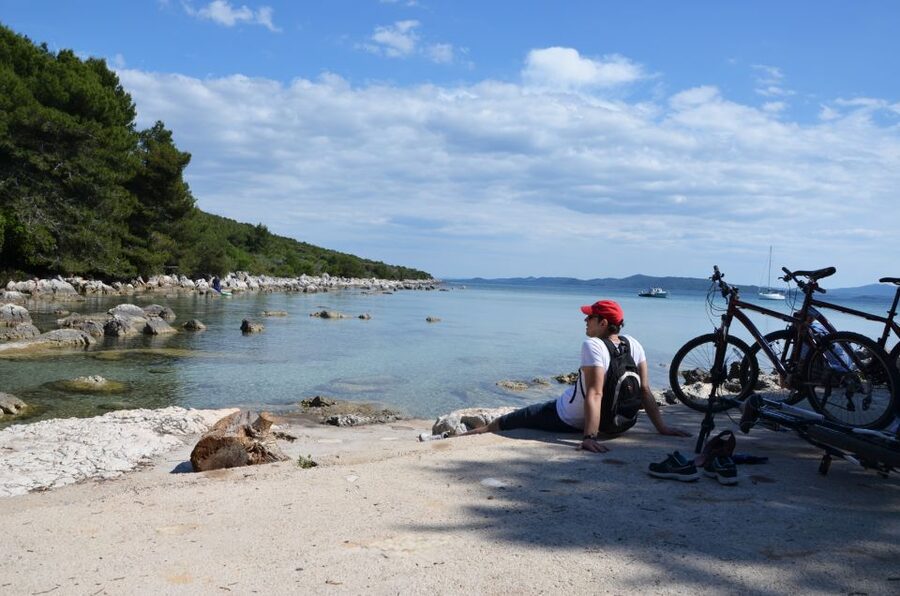 From Zadar: Full-Day Ugljan Self-Guided Bike Tour - St. Michael’s Fortress and the wide Adriatic view