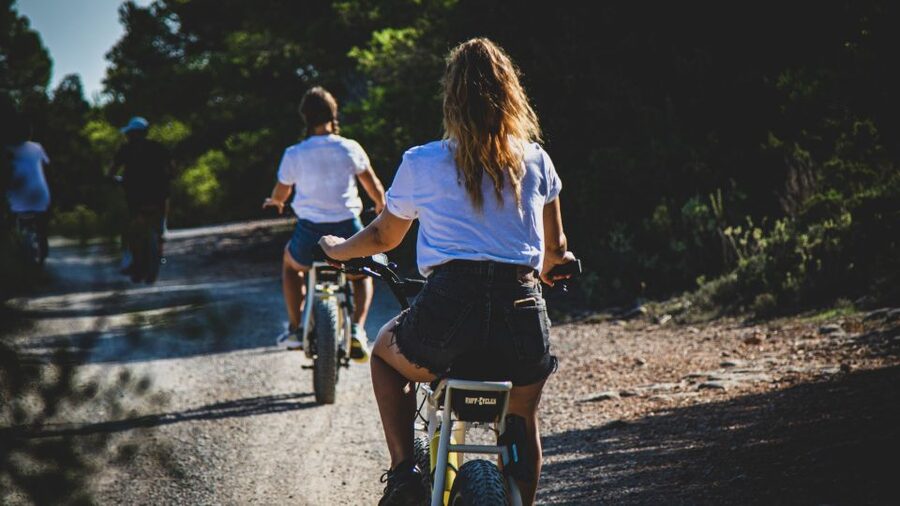 Guided E-Bike Tour Ibiza - Riding out toward Santa Eulalia