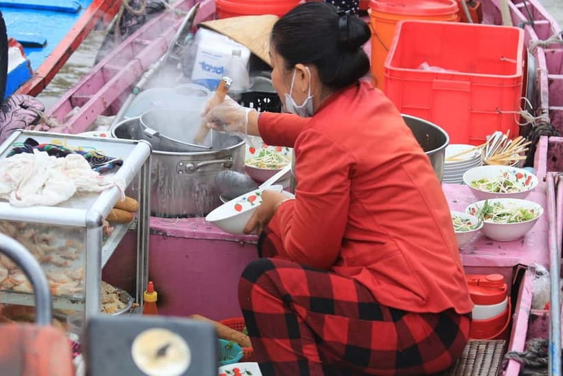HCM: 2-Day Mekong Floating Market with Cooking & Bike Ride - Fruit gardens, folk music, and honey tea