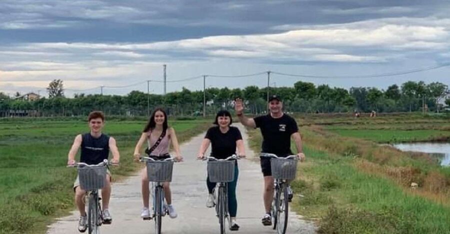 Hoi An Countryside Bike Tour & Basket Boat Ride - Tra Que Vegetable Village after about one hour