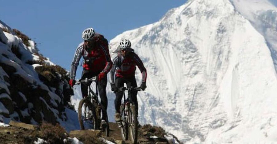 Kathmandu and Surrounding Full-Day Mountain Biking Tour - Villages, temples, and Himalayan views