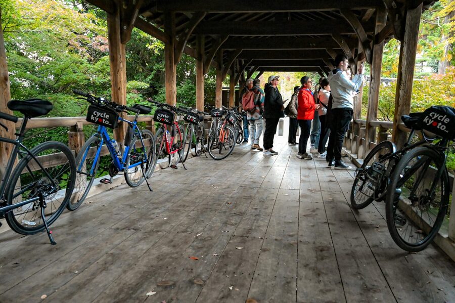 Kyoto: Full Day Bike Tour - Kitano Tenmangu and Kinkaku-ji: the busiest sightseeing stretch