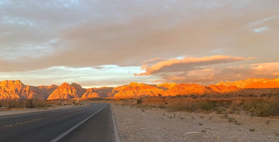Las Vegas: Red Rock Canyon Sunrise Self-Guided E–Bike Tour - The four-mile ride toward Red Rock Canyon