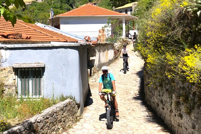 Lefkada: Mountain Gems Electric Fat Bicycle Tour & Tasting - Egklouvi and the first mountain pause