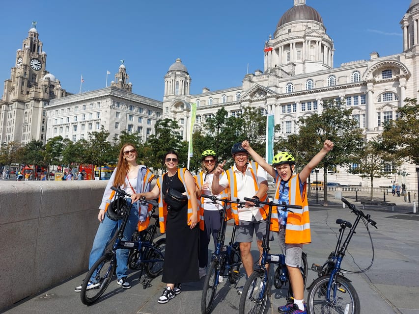 Liverpool: City Centre Highlights Tour on eBikes - Pier Head and the site of Liverpool Castle