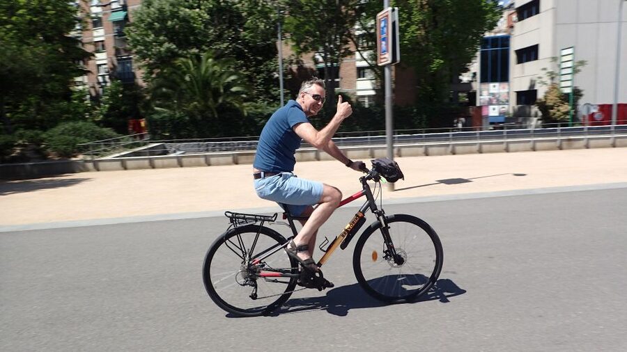Madrid City Guided Bike/E-Bike Tour for Small Groups - The uphill ride to Retiro Park