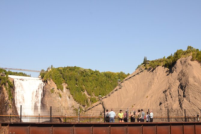 Magnificent Montmorency Falls E-Bike Tour - Reaching Montmorency Falls from Below