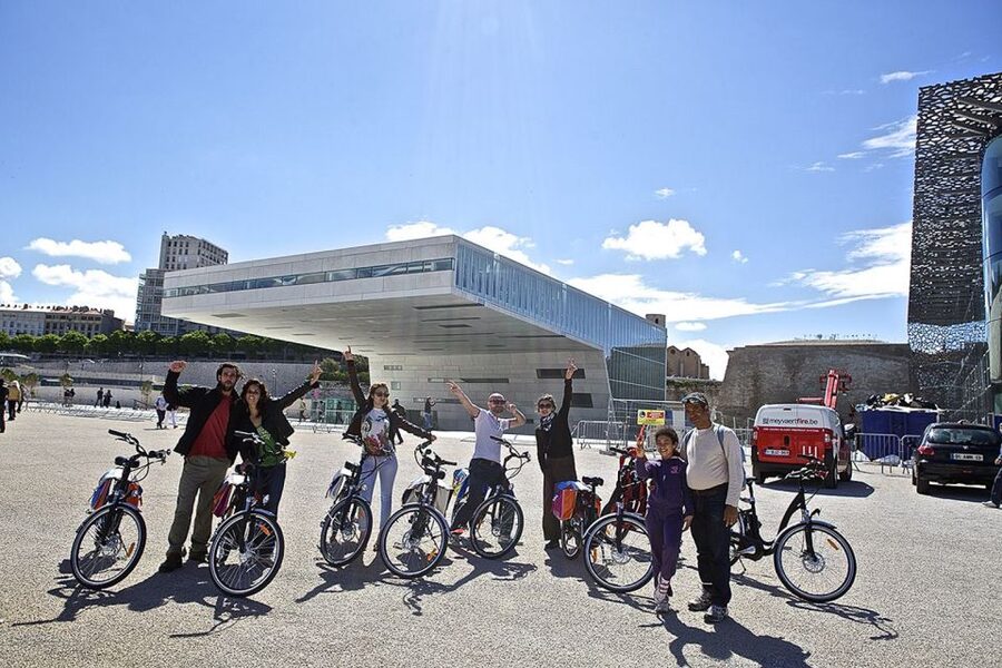 Marseille: City Highlights Guided Half-Day E-Bike Tour - The Major Cathedral and MuCEM frame the modern harbor