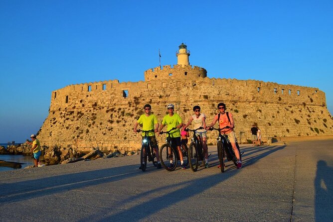 Mediaeval Rhodes E-bike Highlights Photo Tour Morning/Sunset - Mandraki Harbour and the memory of the Colossus