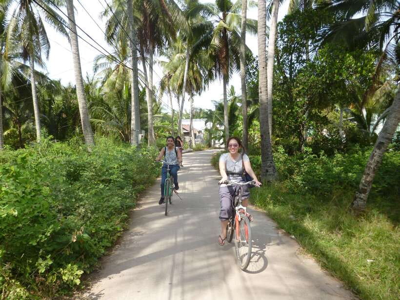 Mekong Day Tour by Car:Cai Be market, Local Island & Cycling - A home-cooked lunch at noon