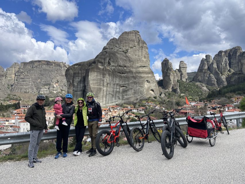 Meteora: E-Bike Epic Sunset Tour With Local Guide & Drink - Rousanou, Great Meteor, and Varlaam