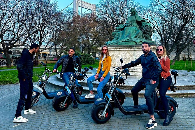 Monster Bike Sightseeing Tour – City Budapest on Electric Rollers - Clark Adam Square and the Chain Bridge story