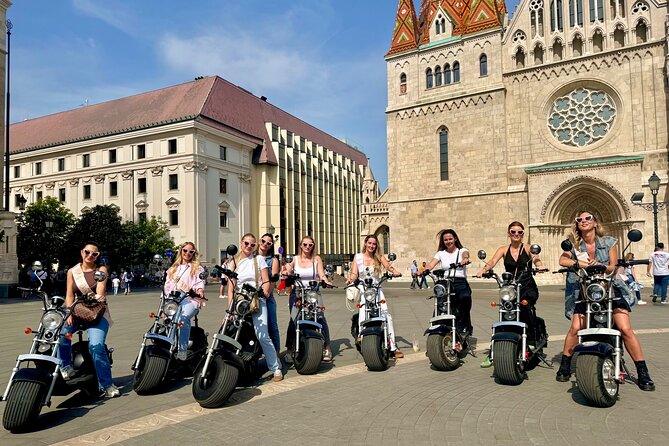Monster Bike Sightseeing Tour – City Budapest on Electric Rollers - Crossing the Chain Bridge into Pest