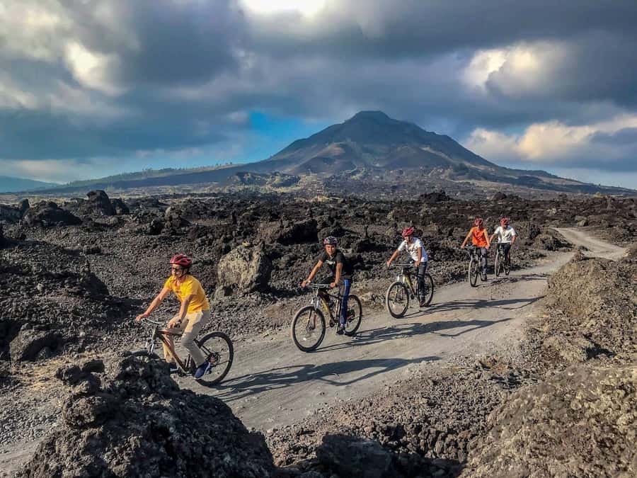 Mount Batur: Black Lava Cycling Tour w/ Natural Hot Spring - Mt. Batur Lounge gives the day a useful base
