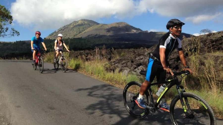 Mount Batur: Black Lava Cycling Tour w/ Natural Hot Spring - Pickup from Bali’s southern resorts