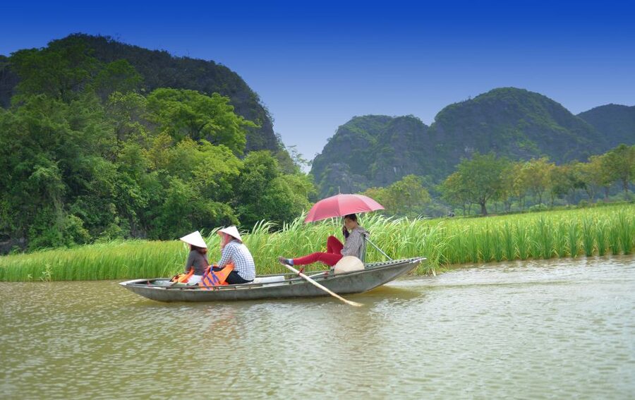Ninh Binh Daily: Hoa Lu, Mua Cave, Tam Coc, Bike & Swimming - Lunch at a poolside bungalow